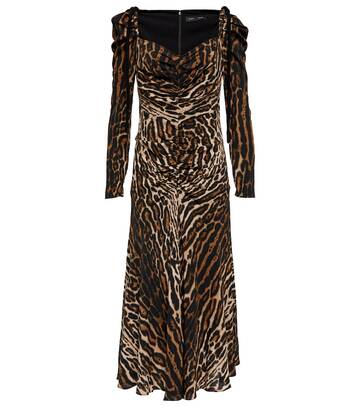 Proenza Schouler Leopard-print midi dress in brown