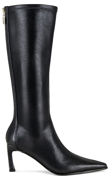 versace jeans couture heeled boot in black