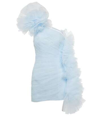 Giambattista Valli Exclusive to Mytheresa â One-shoulder tulle minidress in blue