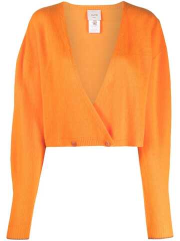 alysi contrasting-trim crossover cardigan - orange