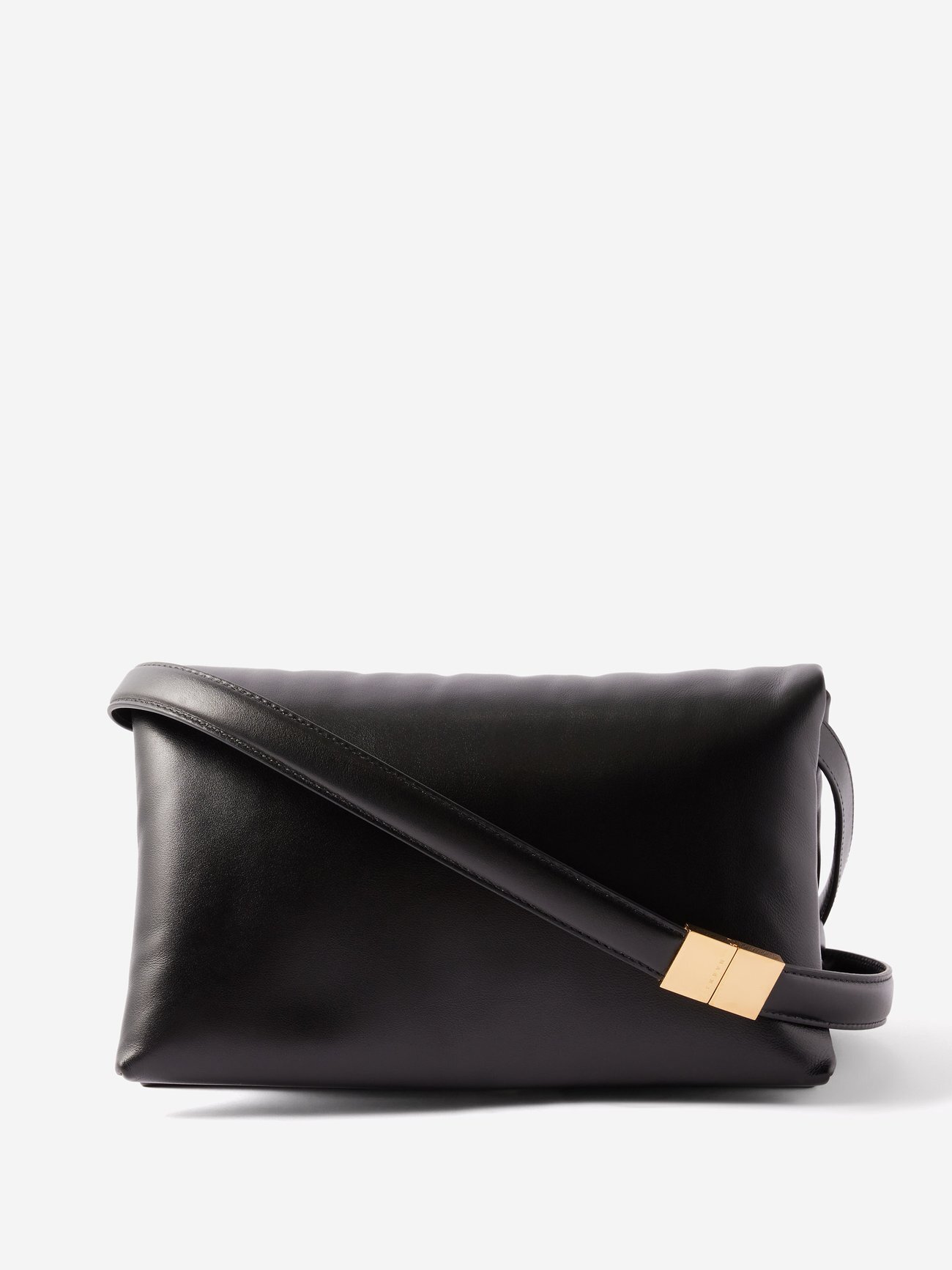 Marni - Prisma Medium Padded-leather Shoulder Bag - Womens - Black