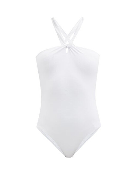 Casa Raki - Eleonora Halterneck Swimsuit - Womens - White