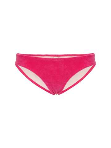 SOLID & STRIPED The Elle Cotton Blend Bikini Bottoms in pink