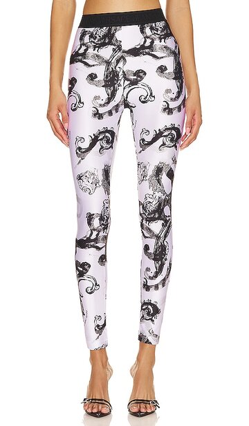 versace jeans couture leggings in white