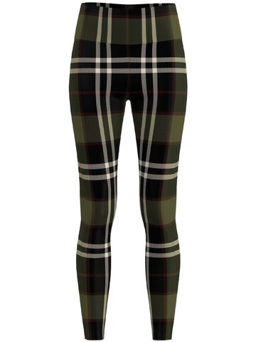 BURBERRY Tully Check Print Jersey Leggings