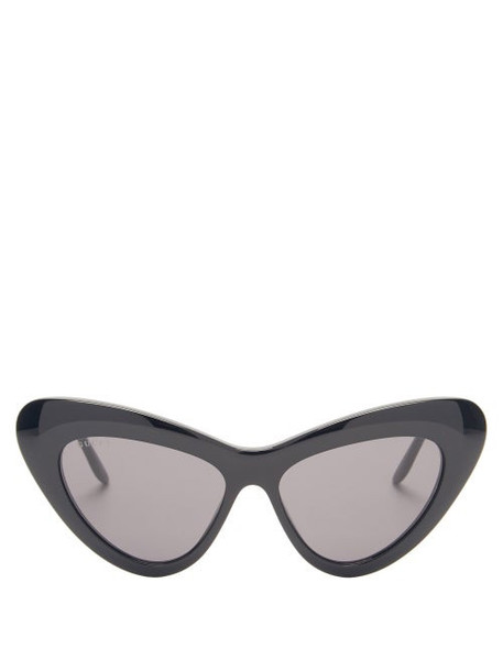 Gucci - GG-logo Cat-eye Acetate Sunglasses - Womens - Black