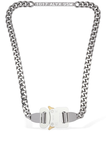 1017 Alyx 9sm Buckle Chain Necklace in silver