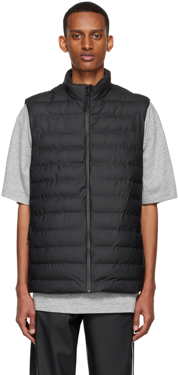 rains black polyester vest