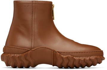 marni brown zip boots
