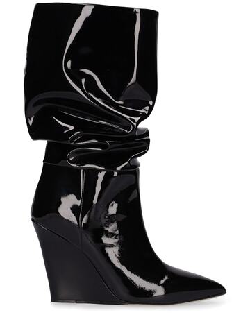 PARIS TEXAS 95mm Wanda Patent Leather Tall Boots in black