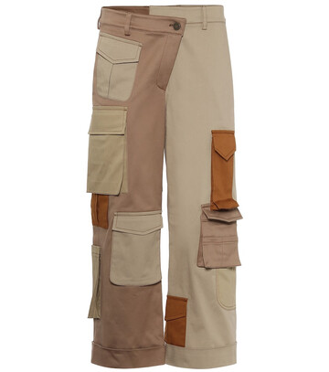 monse deconstructed cotton pants in brown