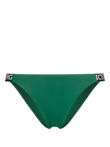 iceberg logo-tape bikini bottoms - green