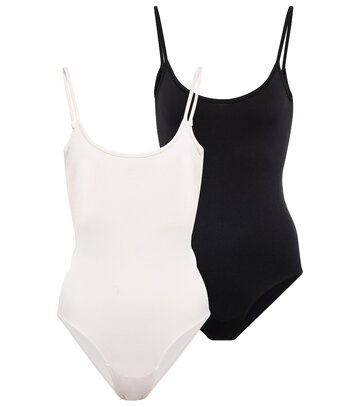 prism² set of two bodysuits in black