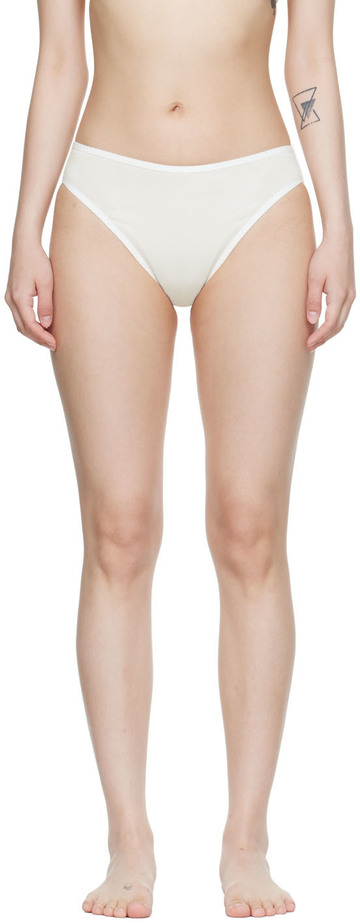 KYE Intimates Off-White Bamboo Briefs in natural