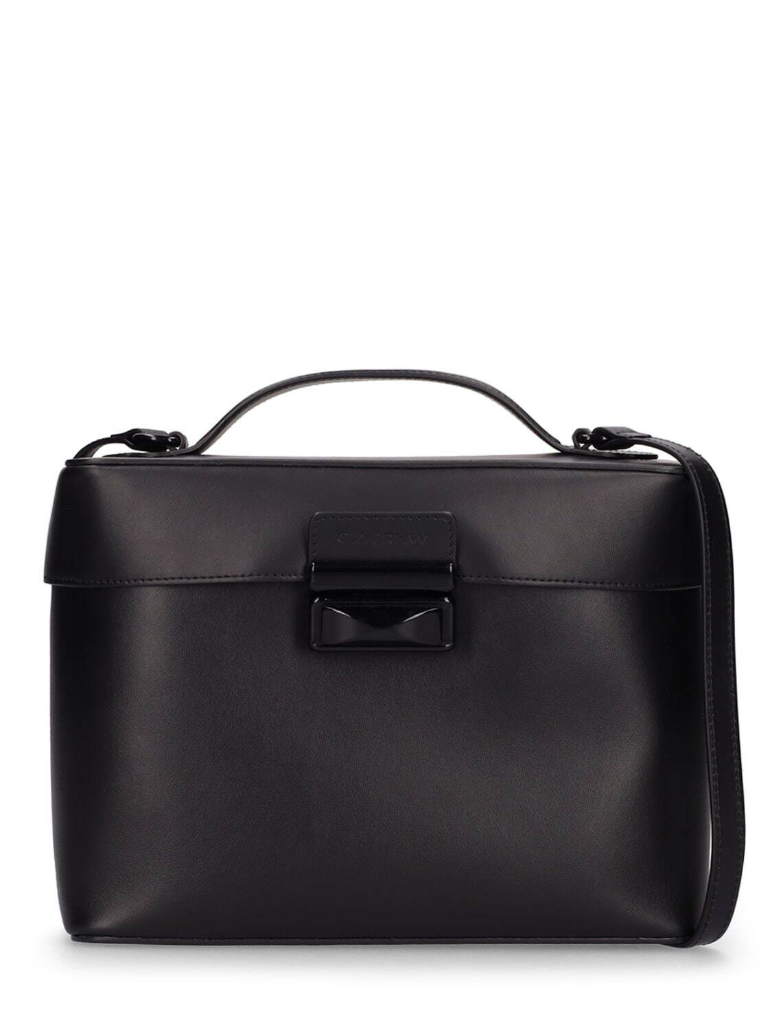 GIA X RHW Doctor Leather Top Handle Bag in black