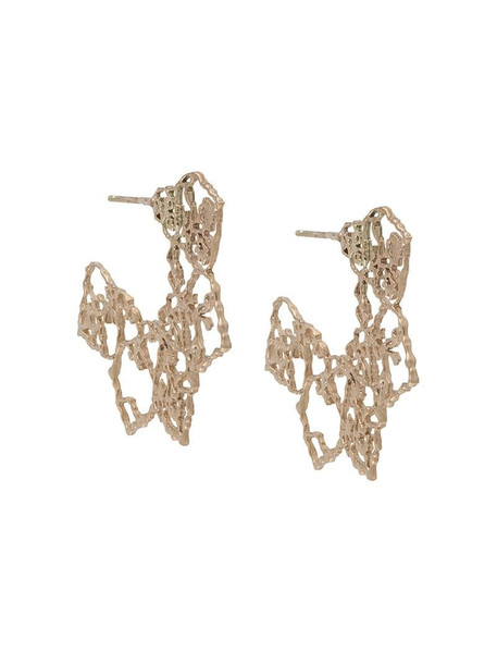 Natalie Perry 9kt yellow gold Mandala hoop earrings