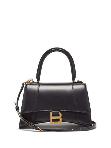 Balenciaga - Hourglass S Small Leather Bag - Womens - Black