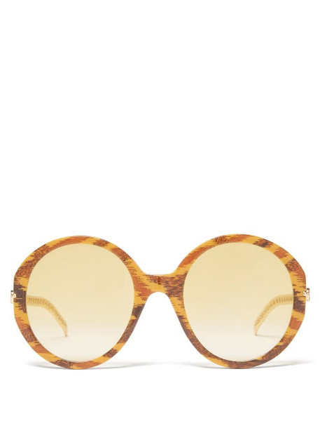 Gucci - Round Tortoiseshell-acetate Sunglasses - Womens - Brown Multi