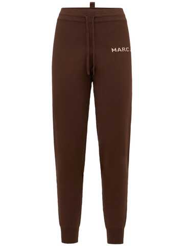 MARC JACOBS (THE) The Knit Logo Cotton Blend Sweatpants in brown