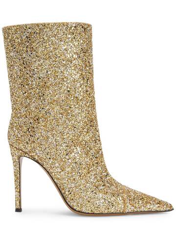 ALEXANDRE VAUTHIER 105mm Glittered Ankle Boots in gold