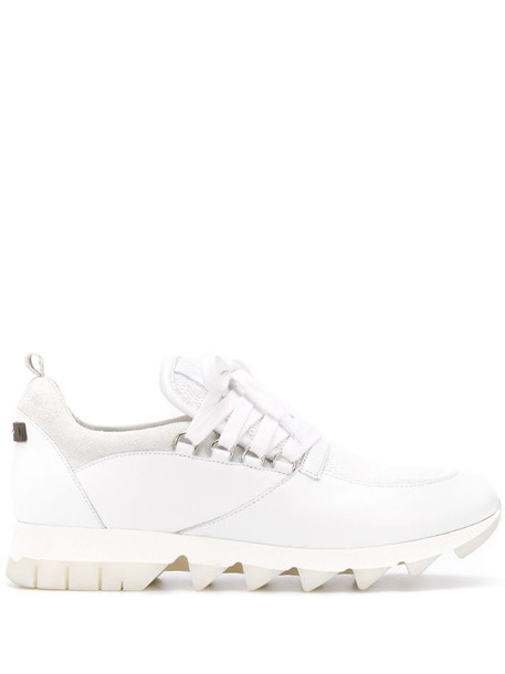 Peserico panelled low-top sneakers in white