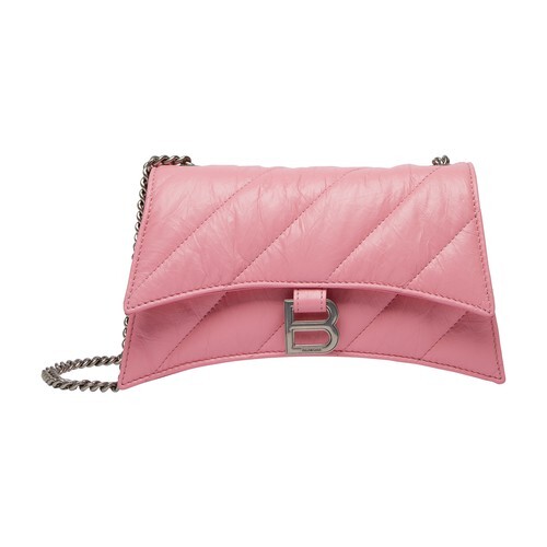 Balenciaga Crush Padded Chain Bag Model XS in pink