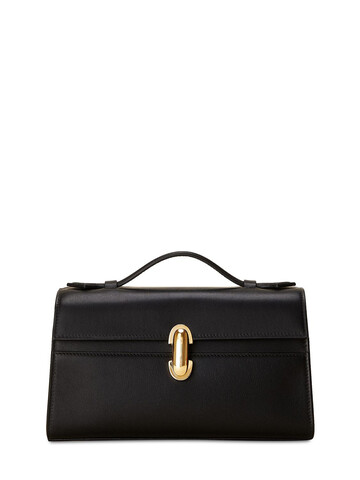 savette the symmetry leather top handle bag in black