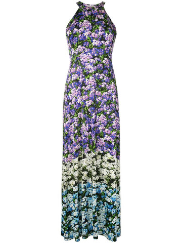 Mary Katrantzou floral print pleated skirt dress in purple