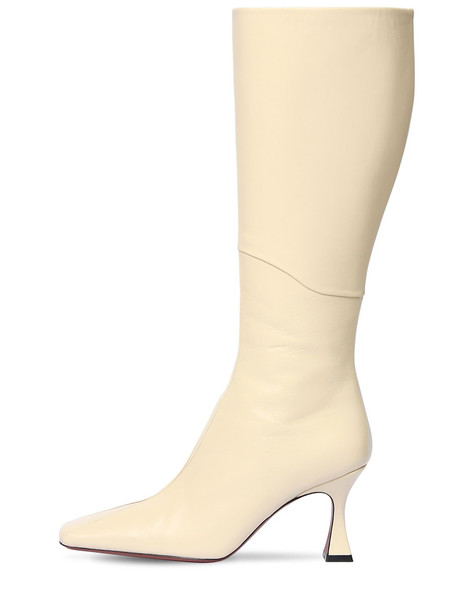 MANU ATELIER 80mm Xx Duck Leather Tall Boots in white