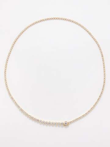 sophie bille brahe - tennis diamond & 18kt gold necklace - womens - gold multi