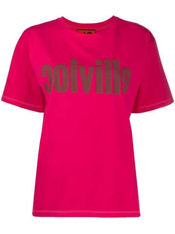 colville logo print cotton T-shirt in pink