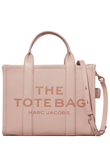marc jacobs the medium leather tote bag in rose