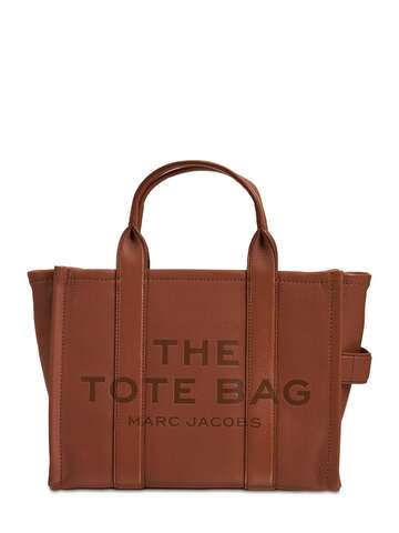 MARC JACOBS (THE) Small Traveler Logo Leather Tote Bag