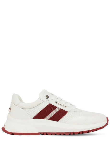 BALLY 30mm Daryn Leather & Mesh Sneakers in red / white