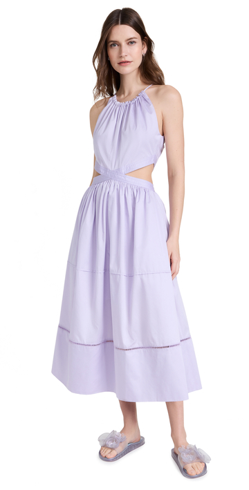Something Navy Cut Out Midi Dress in purple