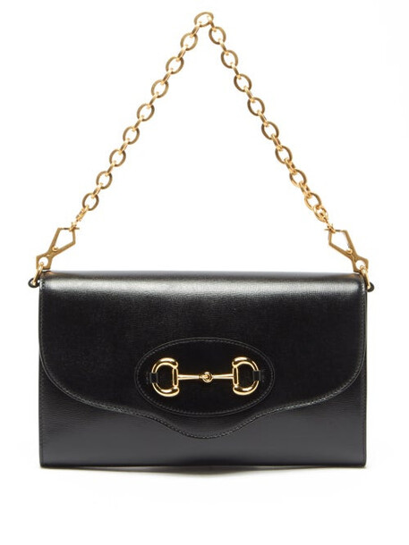 Gucci - Horsebit 1955 Small Leather Shoulder Bag - Womens - Black