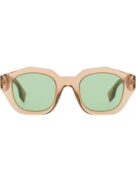 Burberry Eyewear Geometric Frame Sunglasses in brown