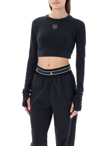 Adidas by Stella McCartney L/s Cropped Active Top in black