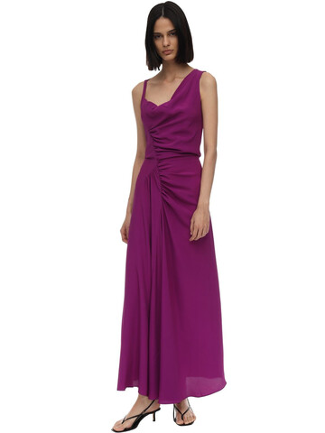 ATLEIN Lvr Exclusive Crepe De Chine Dress in purple