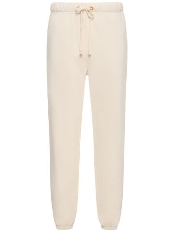 LES TIEN Classic Cotton Sweatpants in white