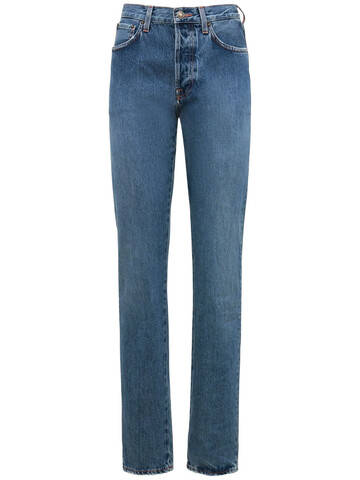 MADE IN TOMBOY Victoria Straight High Rise Cotton Jeans in blue