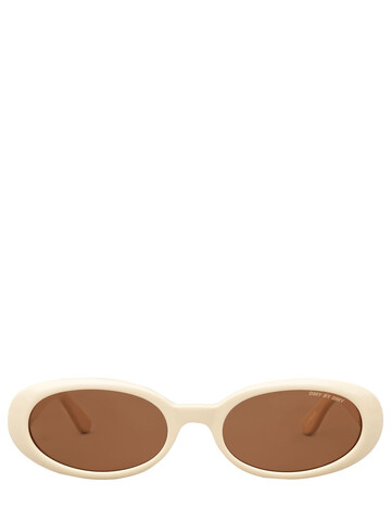 DMY BY DMY Valentina Oval Acetate Sunglasses in brown / ivory