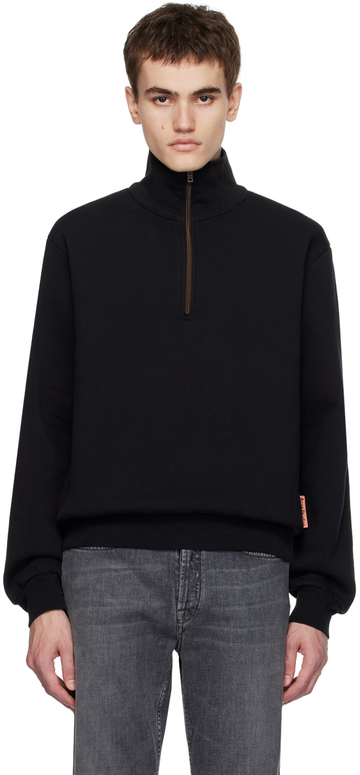 acne studios black zippered sweater