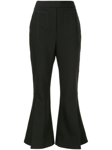 Ellery flared cropped trousers in black