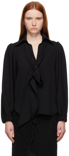See by Chloé See by Chloé Black Crêpe Lavalliere Blouse