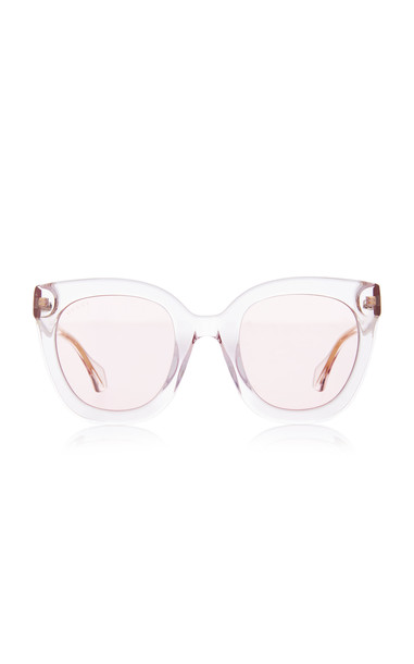 Gucci Anima Cat-Eye Acetate Sunglasses in pink