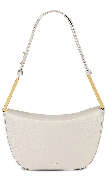 DeMellier London Bergen Top Handle Bag in Taupe in white
