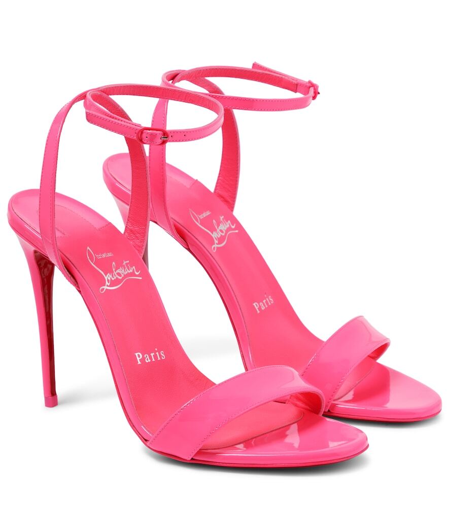 Christian Louboutin Loubigirl 100 patent leather sandals in pink