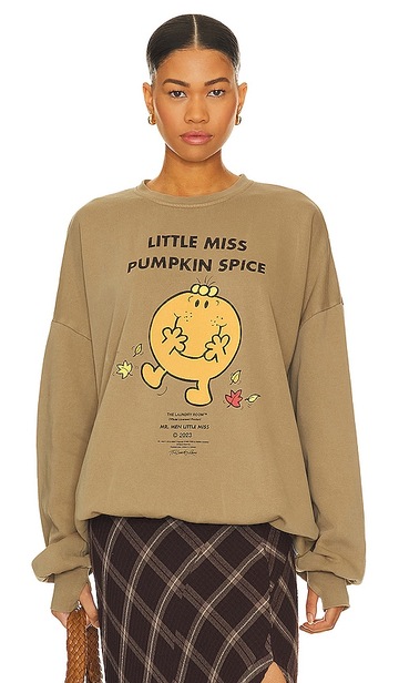 the laundry room little miss pumpkin spice jumper in tan in camel / gold