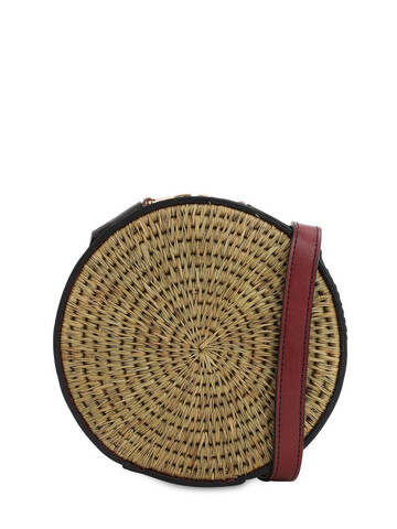 KHOKHO Sindi Raffia Circle Bag in natural / red